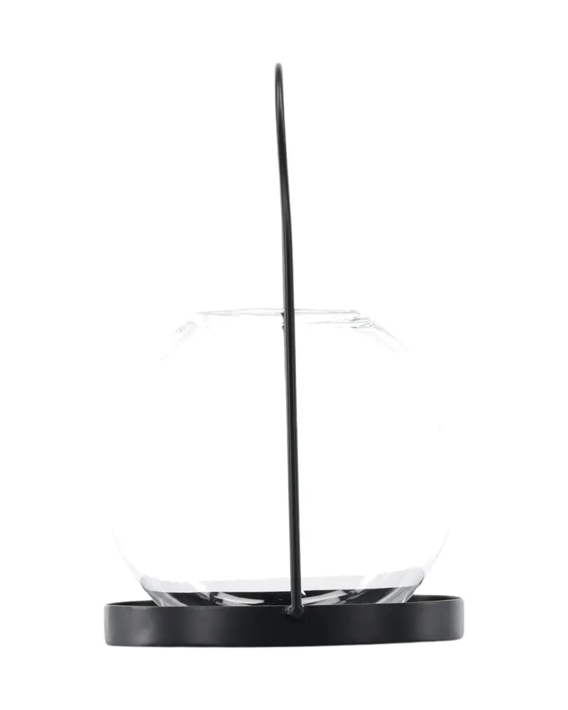 Flora Windlicht-Laterne mit Bügel aus Eisen und Glas in Ø 22 cm, Ansicht 7