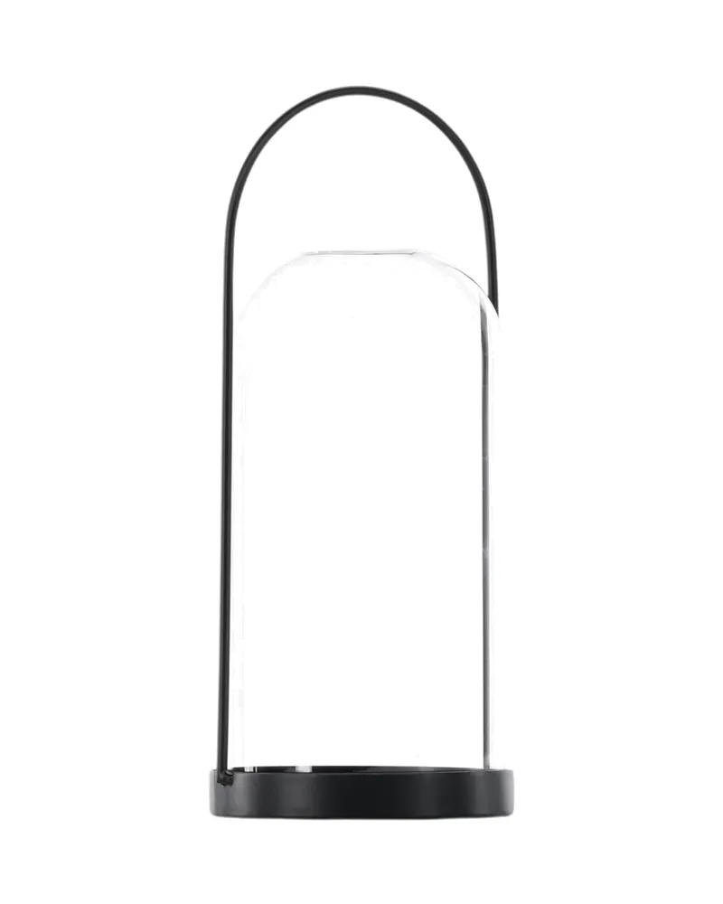 Flora Windlicht-Laterne mit Bügel aus Eisen und Glas in Ø 11 cm, Ansicht 2