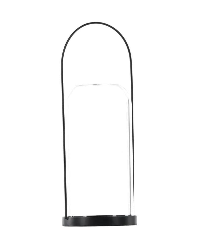 Flora Windlicht-Laterne mit Bügel aus Eisen und Glas in Ø 13 cm, Ansicht 9