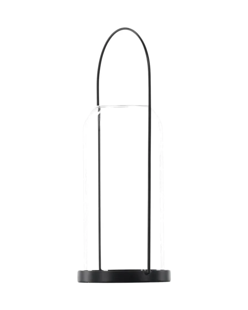 Flora Windlicht-Laterne mit Bügel aus Eisen und Glas in Ø 13 cm, Ansicht 12