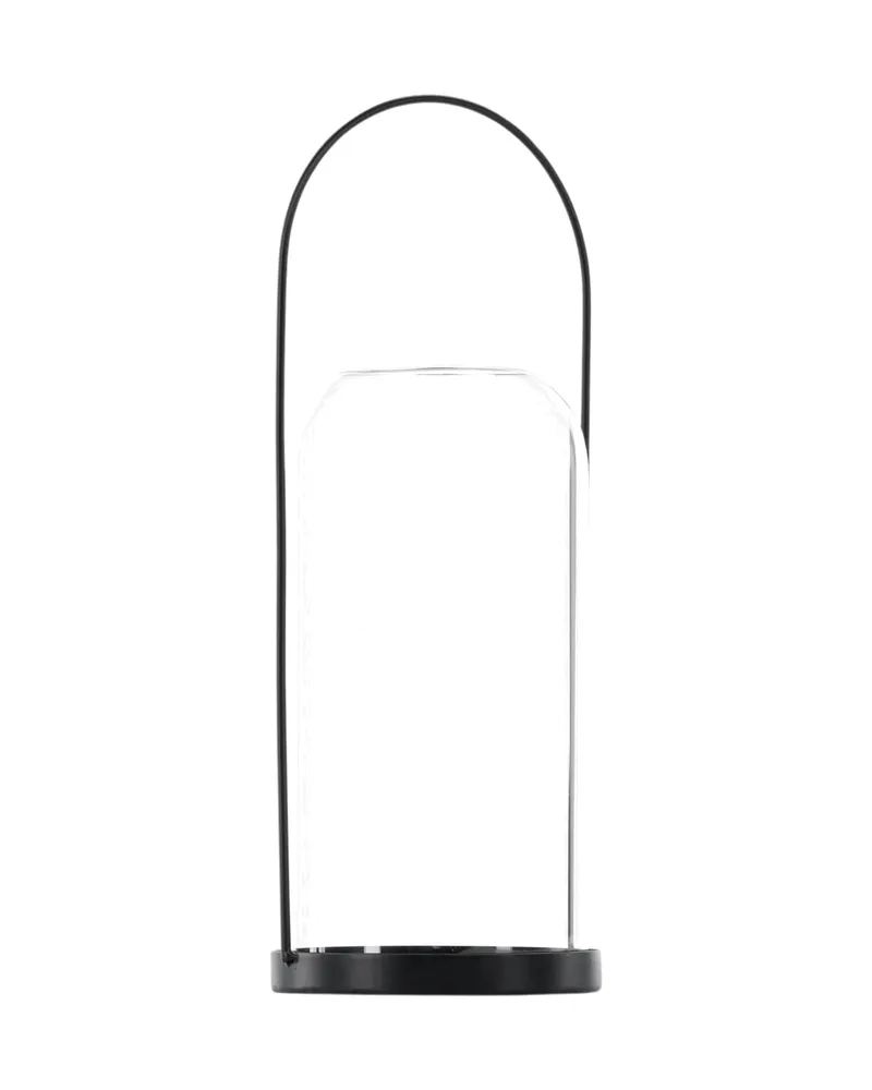 Flora Windlicht-Laterne mit Bügel aus Eisen und Glas in Ø 13 cm, Ansicht 2