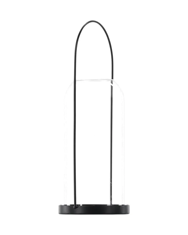Flora Windlicht-Laterne mit Bügel aus Eisen und Glas in Ø 13 cm, Ansicht 3