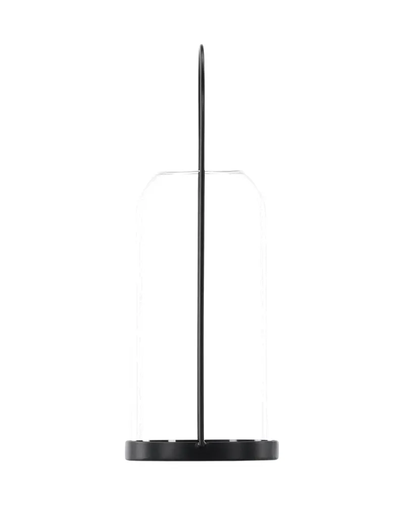 Flora Windlicht-Laterne mit Bügel aus Eisen und Glas in Ø 13 cm, Ansicht 4