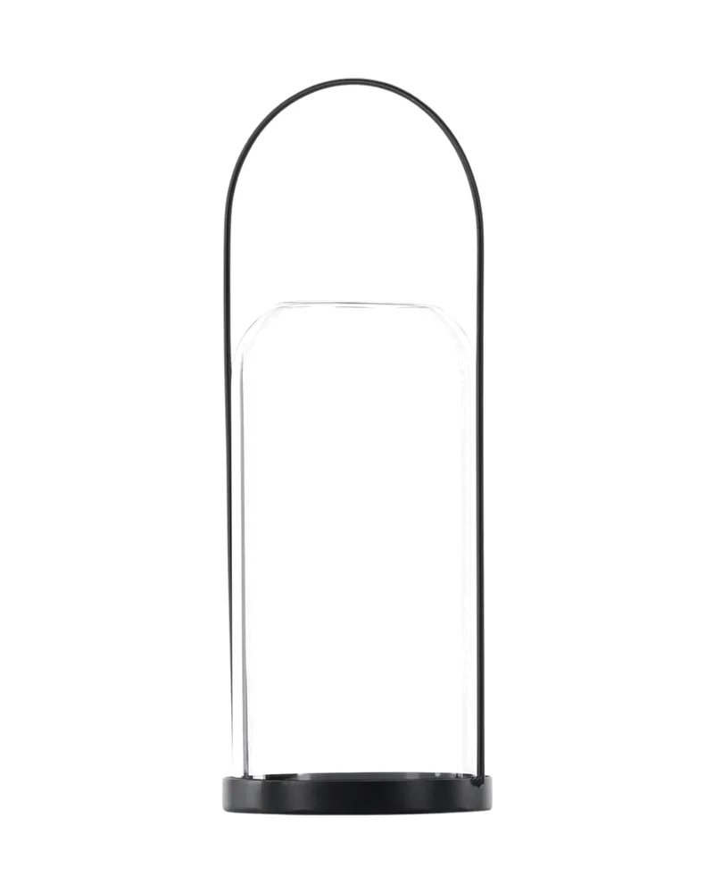 Flora Windlicht-Laterne mit Bügel aus Eisen und Glas in Ø 13 cm, Ansicht 5