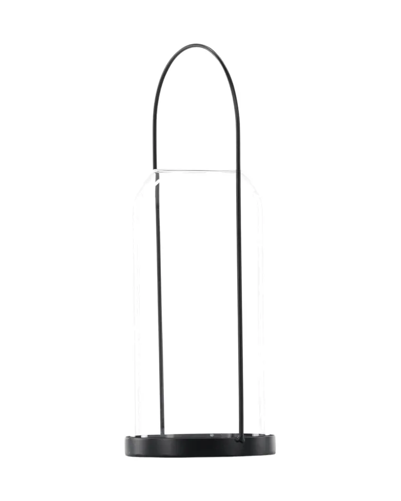 Flora Windlicht-Laterne mit Bügel aus Eisen und Glas in Ø 13 cm, Ansicht 6