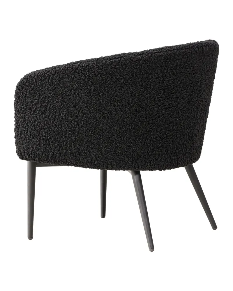 Fluffy Sessel aus Teddystoff in Schwarz, Ansicht 8