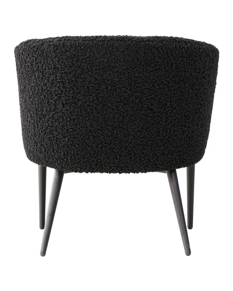 Fluffy Sessel aus Teddystoff in Schwarz, Ansicht 9
