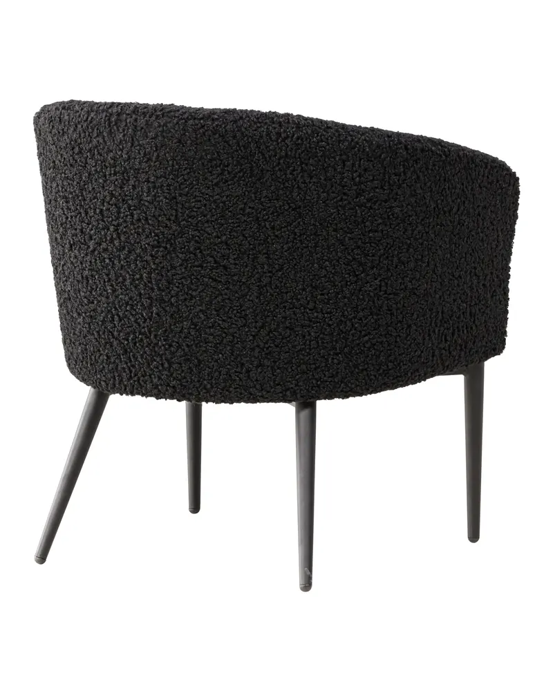 Fluffy Sessel aus Teddystoff in Schwarz, Ansicht 10