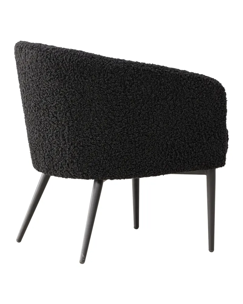 Fluffy Sessel aus Teddystoff in Schwarz, Ansicht 11