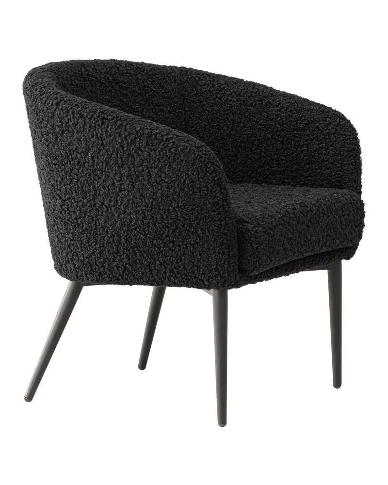 Fluffy Sessel aus Teddystoff in Schwarz, Ansicht 12