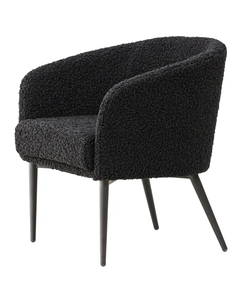 Fluffy Sessel aus Teddystoff in Schwarz, Ansicht 4