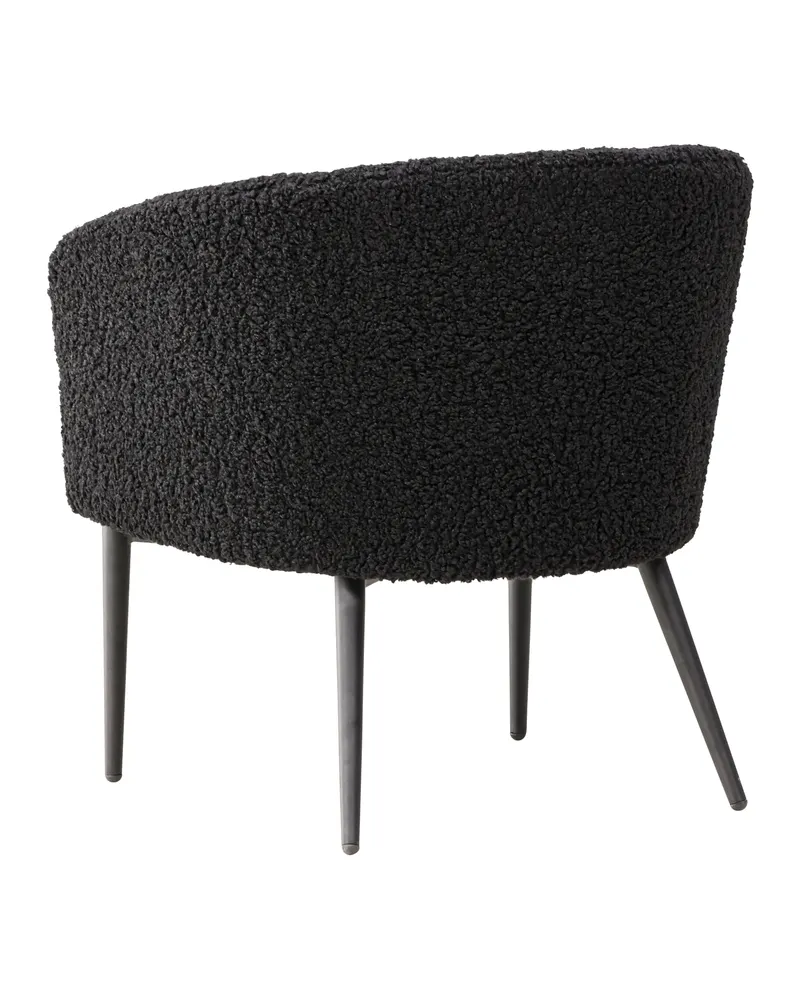 Fluffy Sessel aus Teddystoff in Schwarz, Ansicht 5
