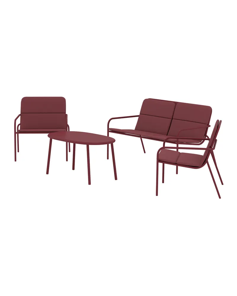 Fourni Gartenlounge mit ovalem Stahltisch, Ansicht 2