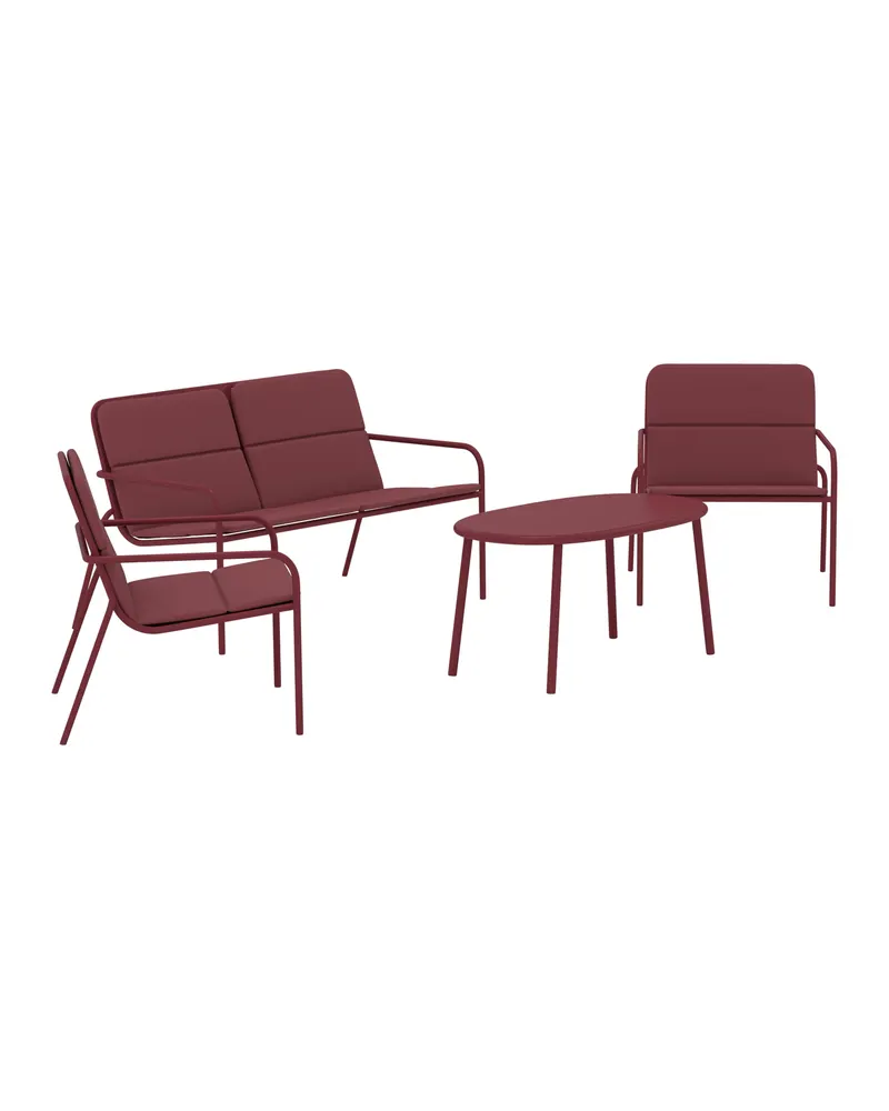 Fourni Gartenlounge mit ovalem Stahltisch, Ansicht 3