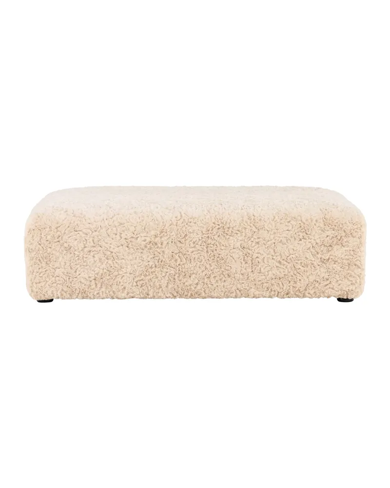 Frankie quadratischer Pouf aus Fleece in 100 × 30 × 100 cm, Ansicht 7