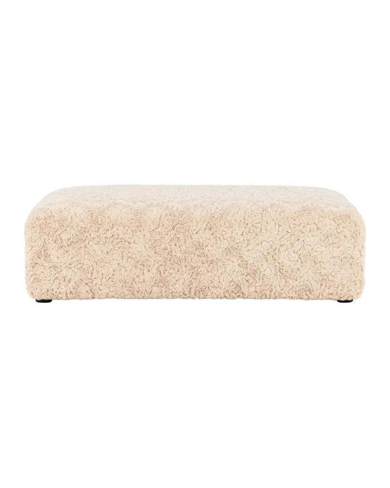 Frankie quadratischer Pouf aus Fleece in 100 × 30 × 100 cm, Ansicht 10