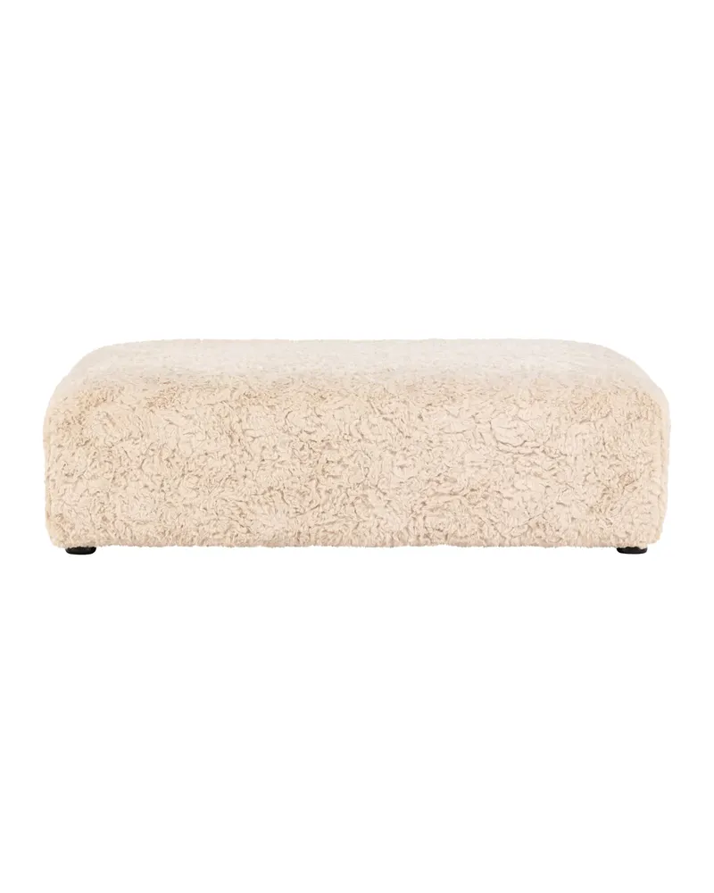 Frankie quadratischer Pouf aus Fleece in 100 × 30 × 100 cm, Ansicht 2