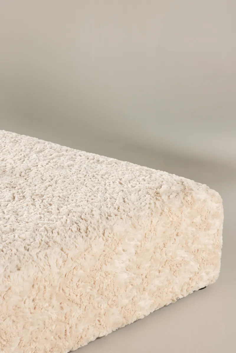 Frankie quadratischer Pouf aus Fleece in 100 × 30 × 100 cm, im Wohnraum, Ansicht 2
