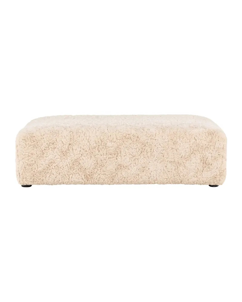 Frankie quadratischer Pouf aus Fleece in 100 × 30 × 100 cm, Ansicht 4