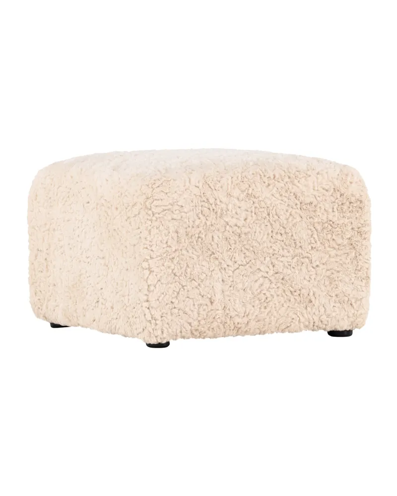 Frankie quadratischer Pouf aus Fleece in 50 × 35 × 50 cm, Ansicht 3