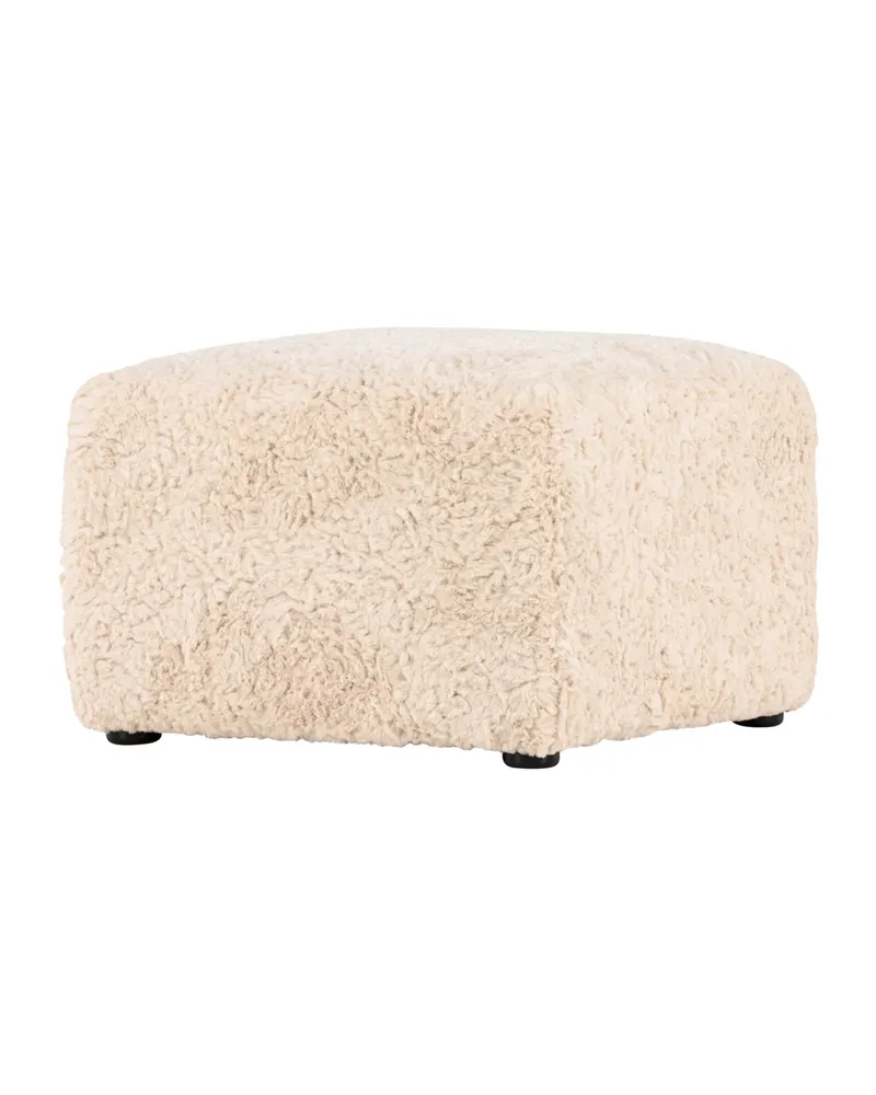 Frankie quadratischer Pouf aus Fleece in 50 × 35 × 50 cm, Ansicht 5
