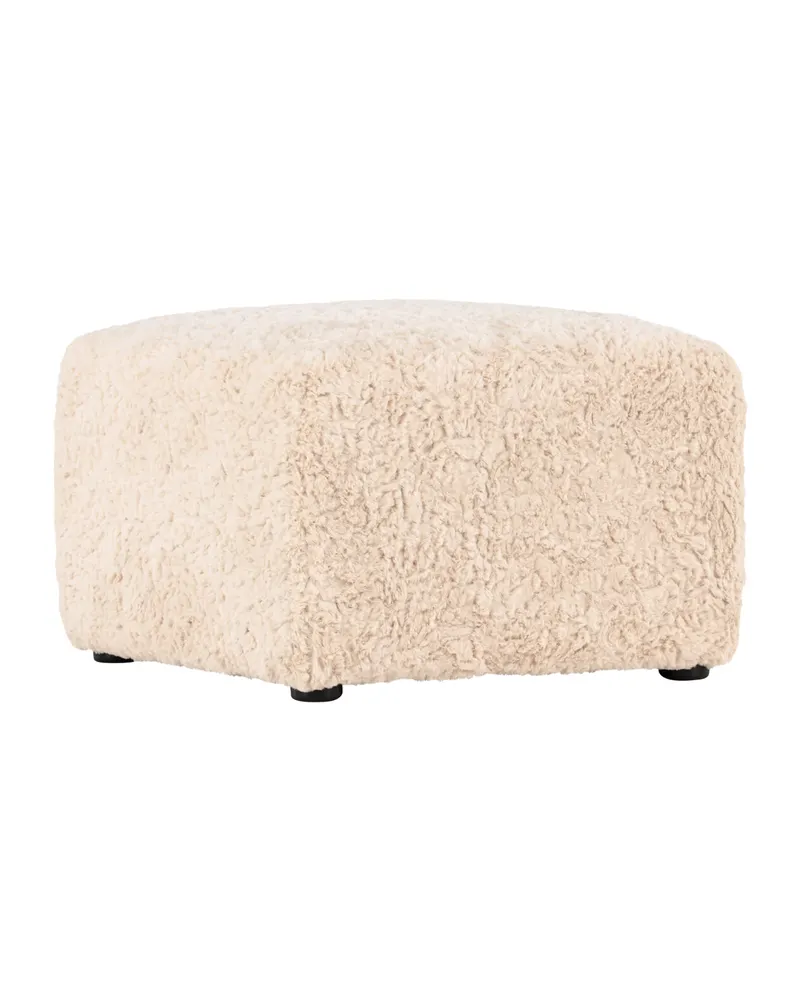 Frankie quadratischer Pouf aus Fleece in 50 × 35 × 50 cm, Ansicht 6