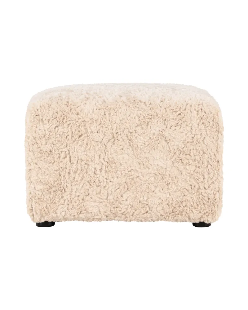 Frankie quadratischer Pouf aus Fleece in 50 × 35 × 50 cm, Ansicht 7