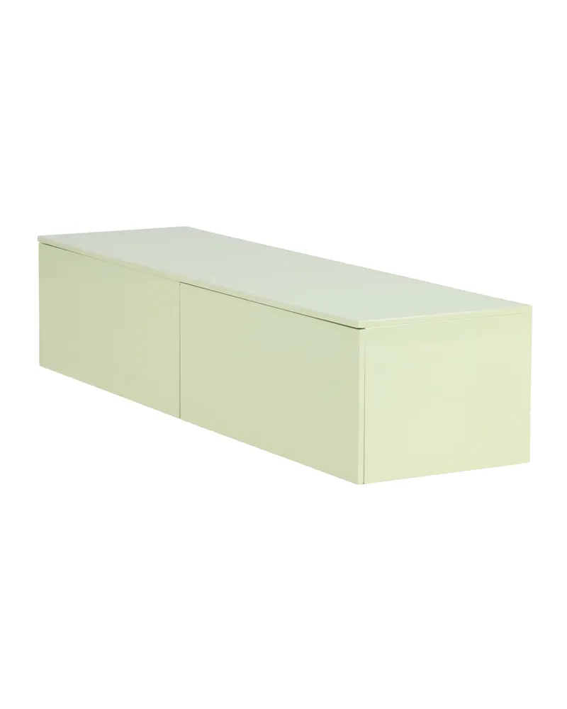 Frihamn flache Kommode in 160 × 45 × 35 cm, Grün, Gestell Hellgrün, Ansicht 6