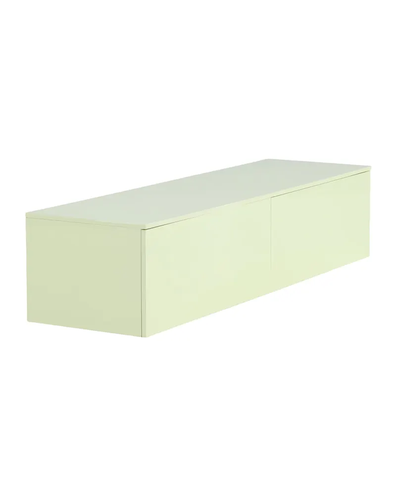 Frihamn flache Kommode in 160 × 45 × 35 cm, Grün, Gestell Hellgrün, Ansicht 2