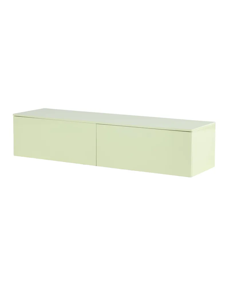 Frihamn flache Kommode in 160 × 45 × 35 cm, Grün, Gestell Hellgrün, Ansicht 4