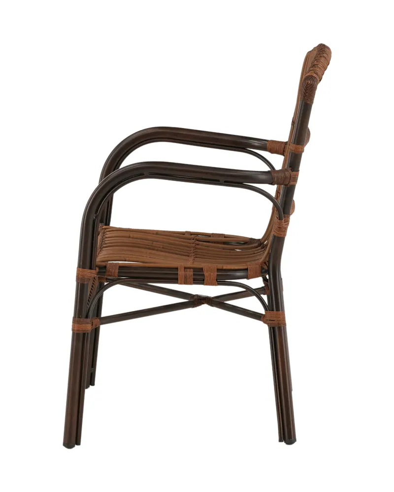 Galera Gartenstuhl mit Rattansitz und Armlehnen, Ansicht 9