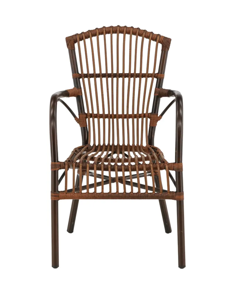 Galera Gartenstuhl mit Rattansitz und Armlehnen, Ansicht 3