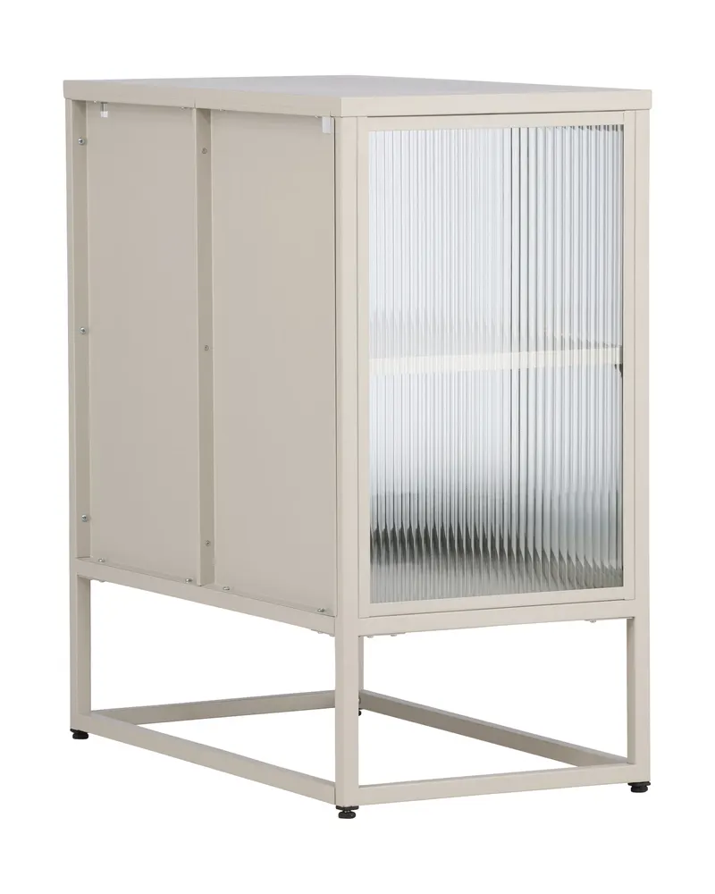 Garis Sideboard aus Stahl mit Glastüren in 40 × 80 × 70 cm, Beige, Ansicht 11