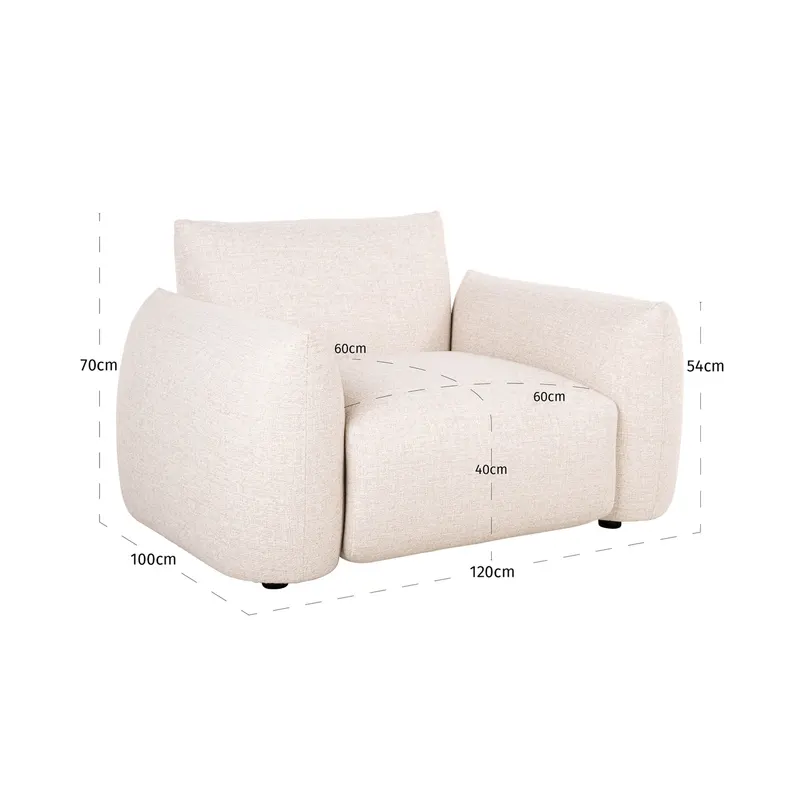 Gartensessel Dawson, Beige alpine von Richmond Interiors, Maßzeichnung 8