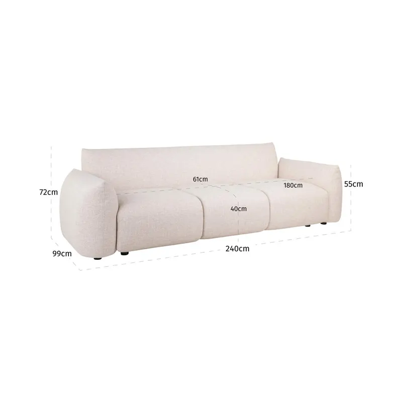 Gartensofa Dawson / Beige alpine von Richmond Interiors, Maßzeichnung 10