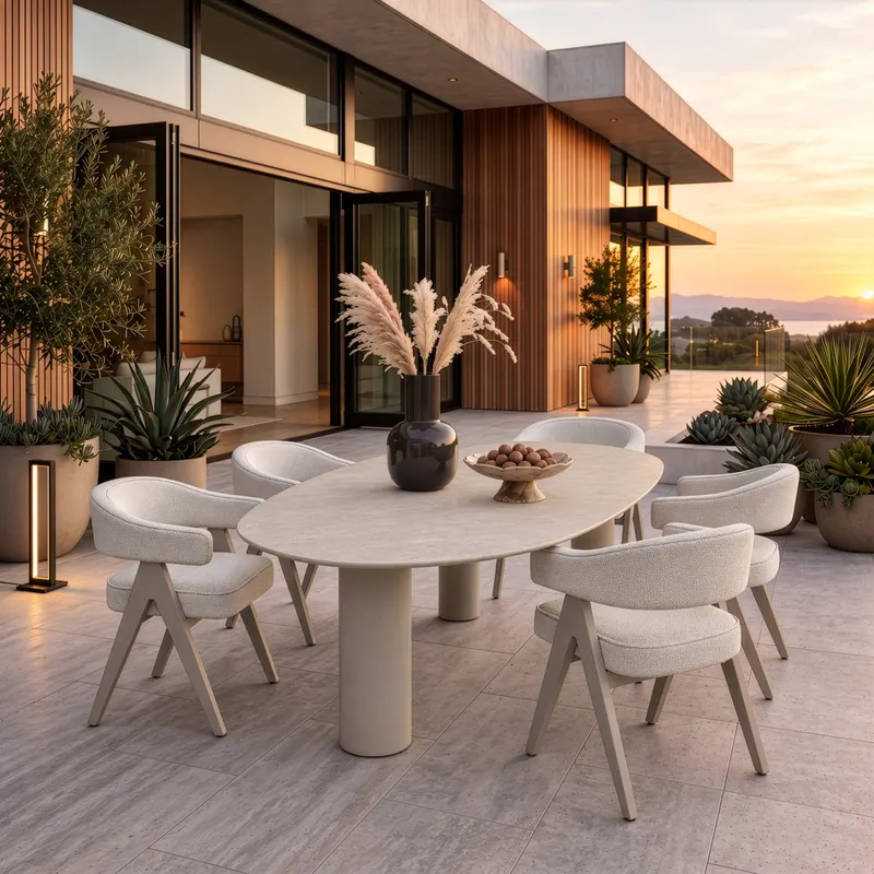 Gartentisch Jabali, Beige von Richmond Interiors, Wohnbeispiel 9, im Wohnraum