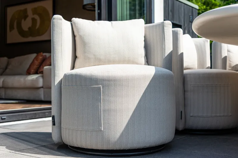 Gartenstuhl Marlin, Beige, drehbar von Richmond Interiors, Wohnbeispiel 12, im Wohnraum
