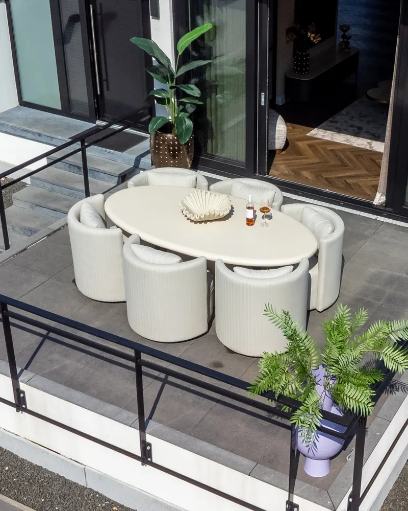 Gartenstuhl Marlin, Beige, drehbar von Richmond Interiors, Wohnbeispiel 16, im Wohnraum