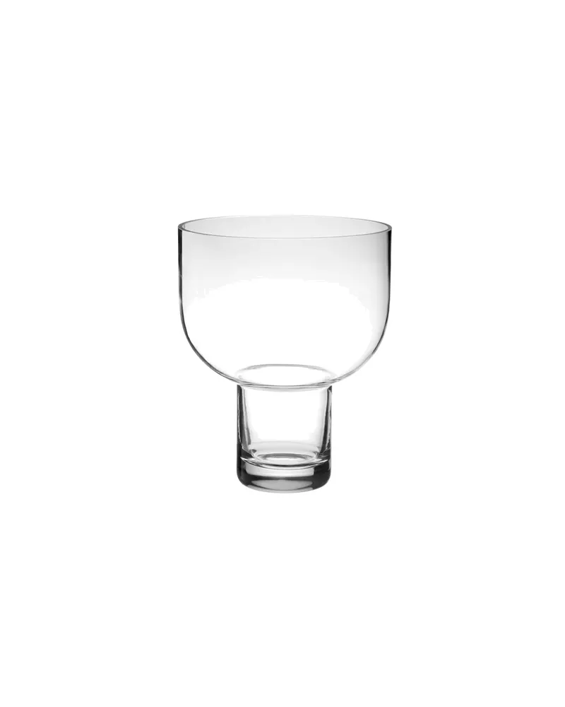 Glasvase Nebl mit skulpturaler Silhouette, Klar