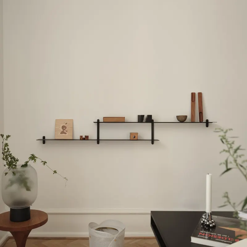Gejst Nebl Big Blumentopf aus Glas und Keramik, Schwarz, Glas: Ø 26 cm, H 30 cm; Sockel: Ø 14,5 cm, H 13 cm, Ansicht 4