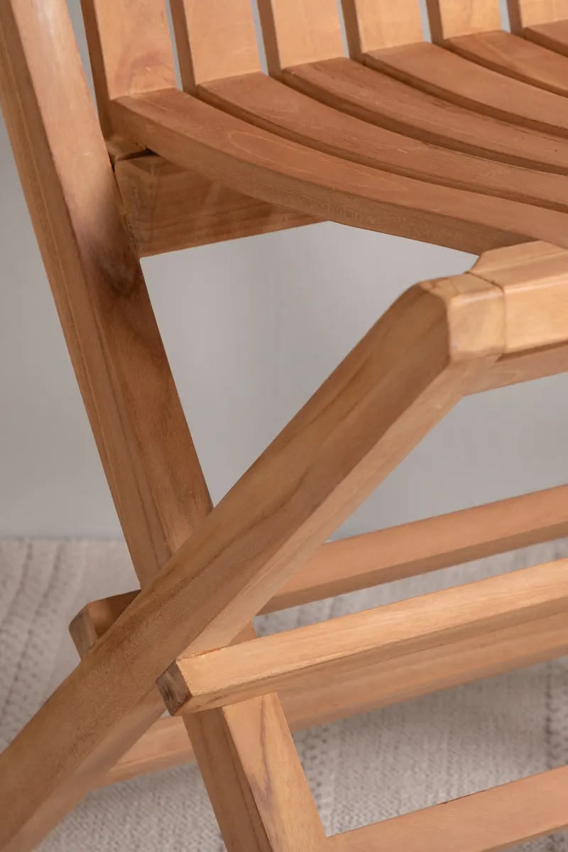 Ghana klappbarer Gartenstuhl aus Teak, im Wohnraum, Ansicht 2
