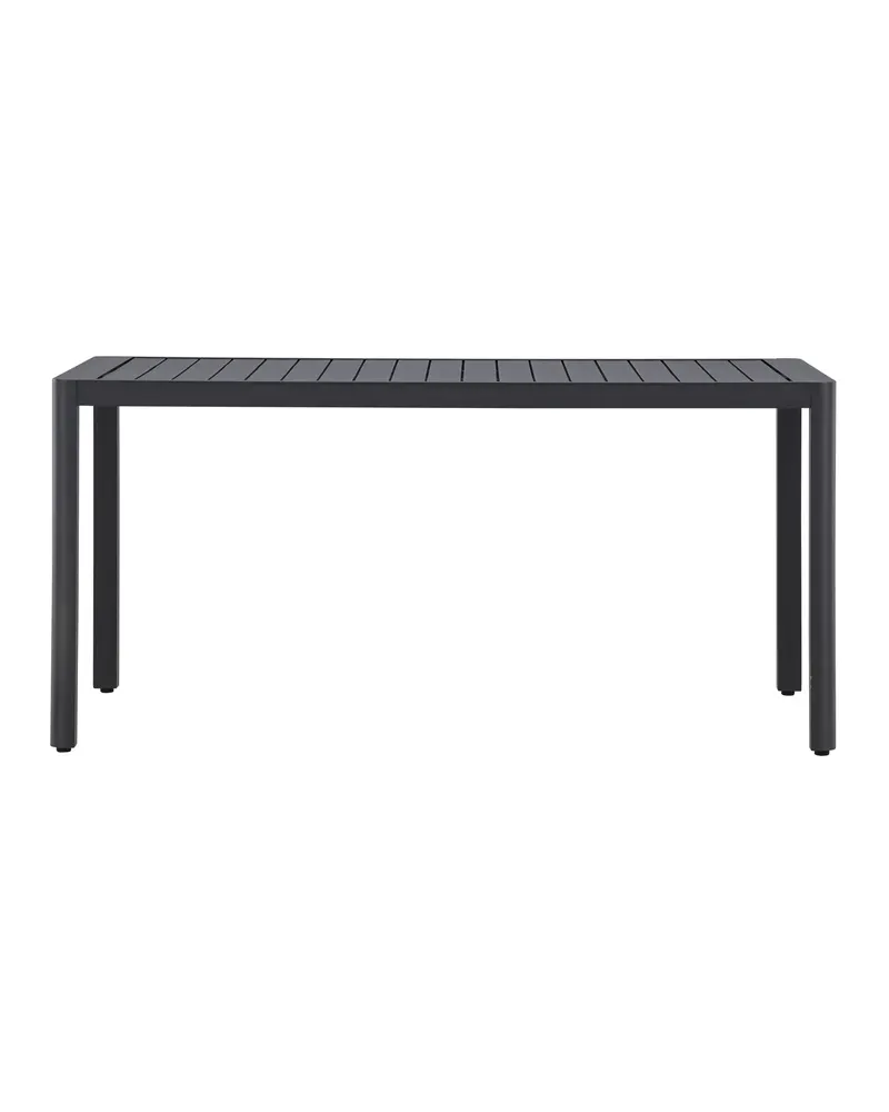 Giardini Gartentisch aus Aluminium mit gerippter Tischplatte, Schwarz