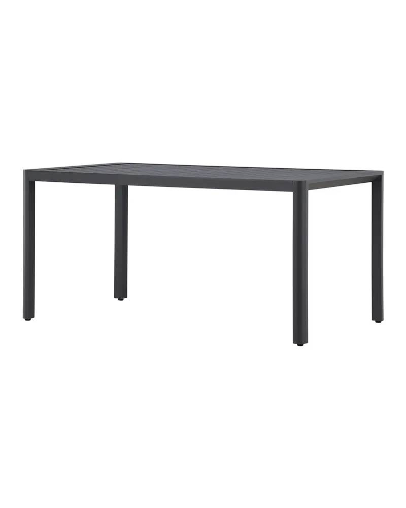 Giardini Gartentisch aus Aluminium mit gerippter Tischplatte in 150 × 85 cm, Schwarz, Ansicht 8