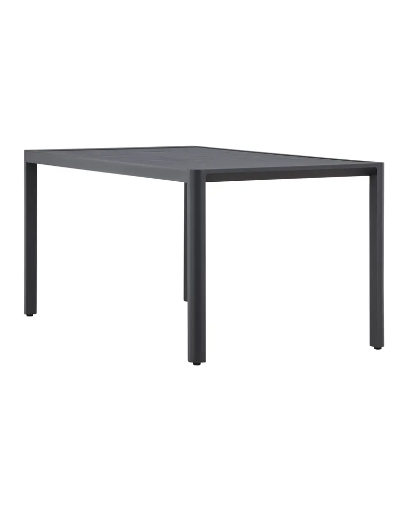 Giardini Gartentisch aus Aluminium mit gerippter Tischplatte in 150 × 85 cm, Schwarz, Ansicht 9
