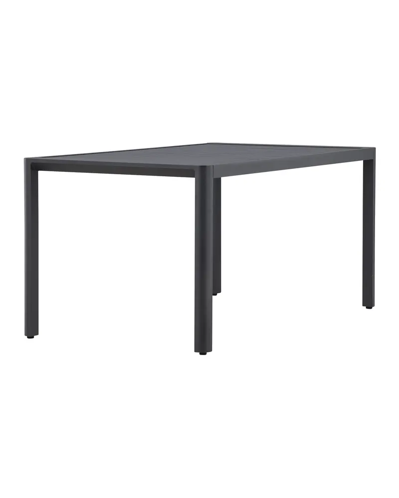 Giardini Gartentisch aus Aluminium mit gerippter Tischplatte in 150 × 85 cm, Schwarz, Ansicht 11
