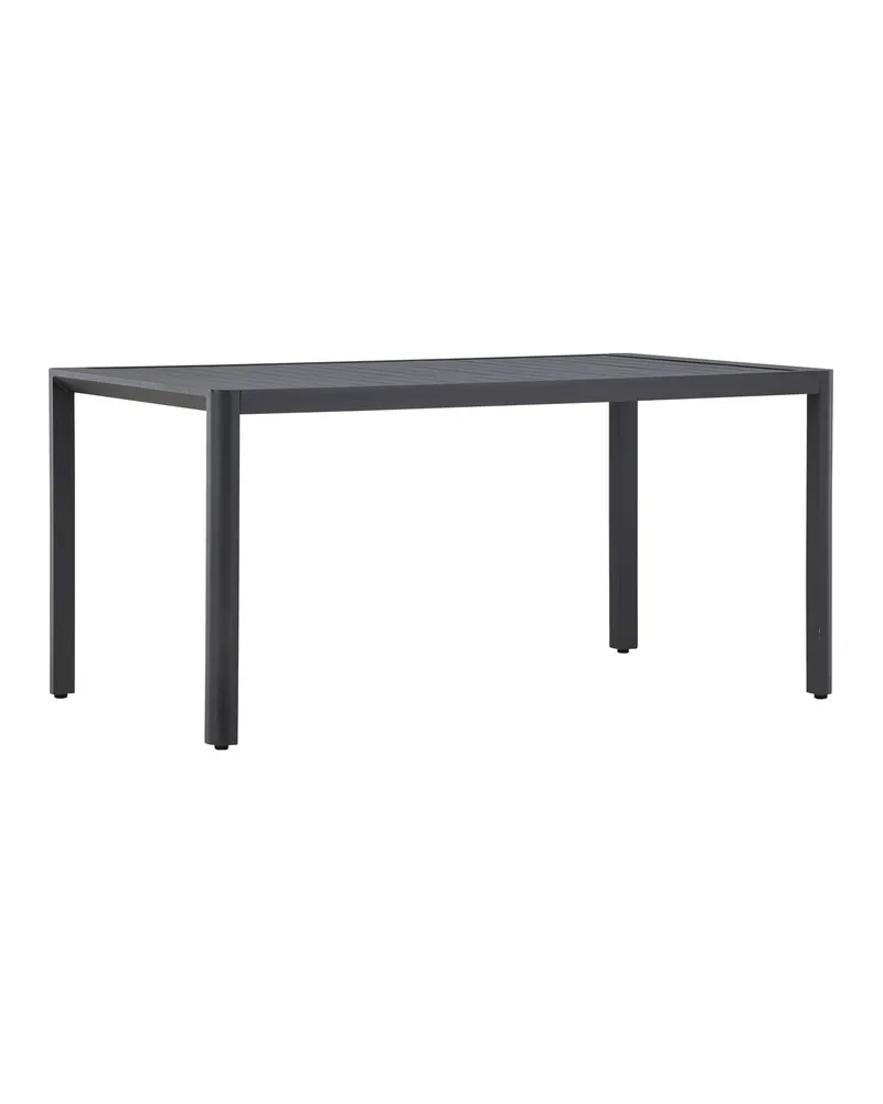 Giardini Gartentisch aus Aluminium mit gerippter Tischplatte in 150 × 85 cm, Schwarz, Ansicht 12