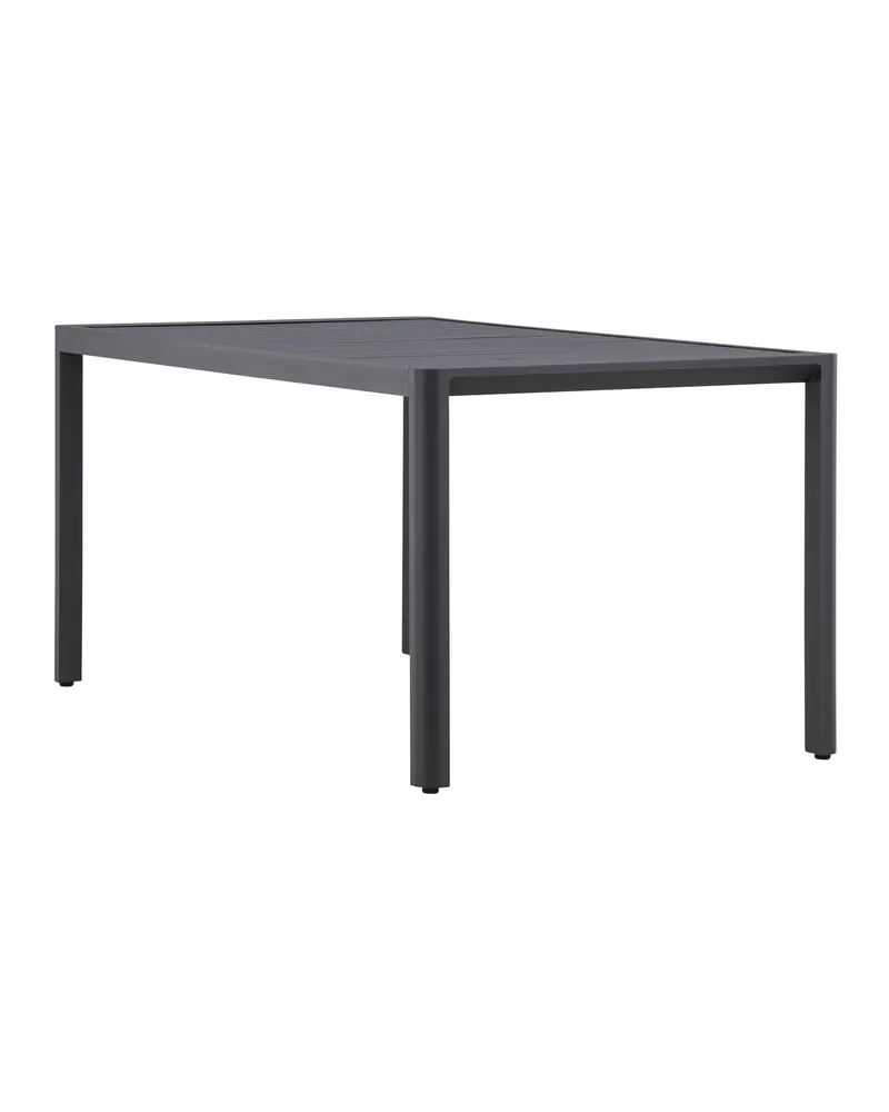 Giardini Gartentisch aus Aluminium mit gerippter Tischplatte in 150 × 85 cm, Schwarz, Ansicht 2
