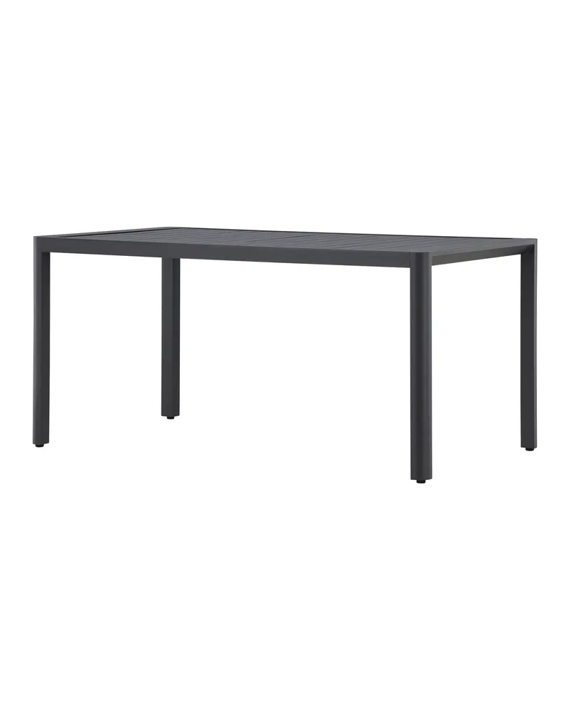 Giardini Gartentisch aus Aluminium mit gerippter Tischplatte in 150 × 85 cm, Schwarz, Ansicht 4