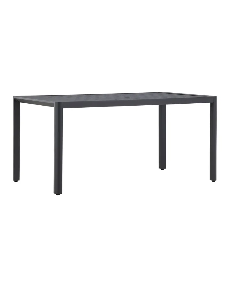 Giardini Gartentisch aus Aluminium mit gerippter Tischplatte in 150 × 85 cm, Schwarz, Ansicht 6