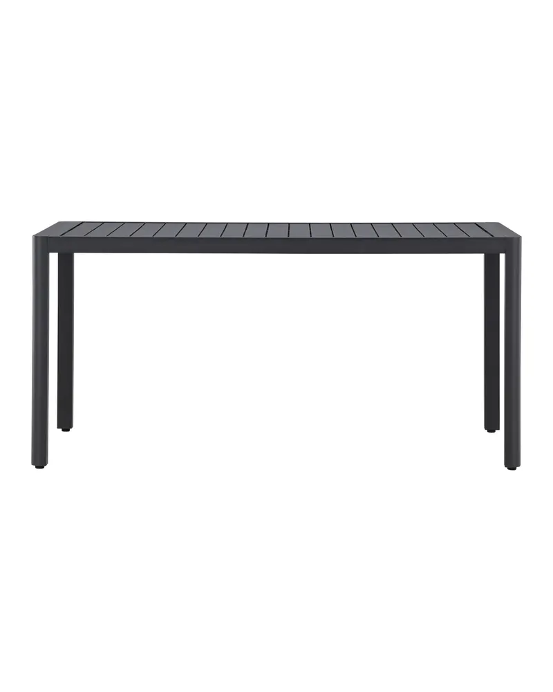 Giardini Gartentisch aus Aluminium mit gerippter Tischplatte in 150 × 85 cm, Schwarz, Ansicht 7